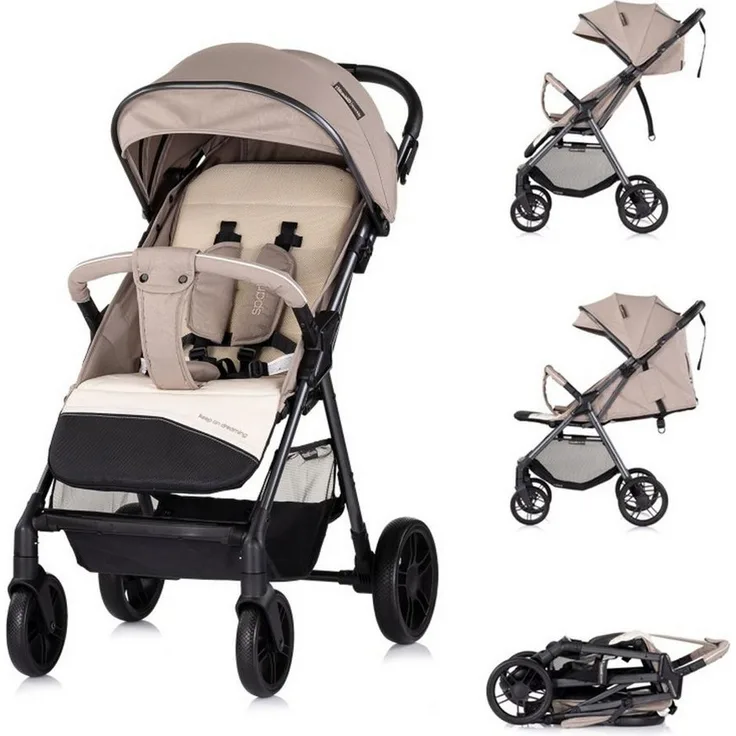 Chipolino Kinder-Buggy Kinderwagen Sparkle Buggy, faltbar, Gurt am Griff, verstellbar, blau