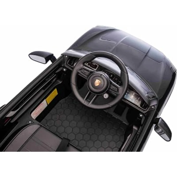 Beneo Motors Porsche Cayenne Kinder Elektroauto 12V, Einzelsitz mit Lithium-Batterie, 2x25W Motoren, 2,4GHz Fernbedienung, MP3/USB/AUX, LED-Lichter, schwarz – Bild 2