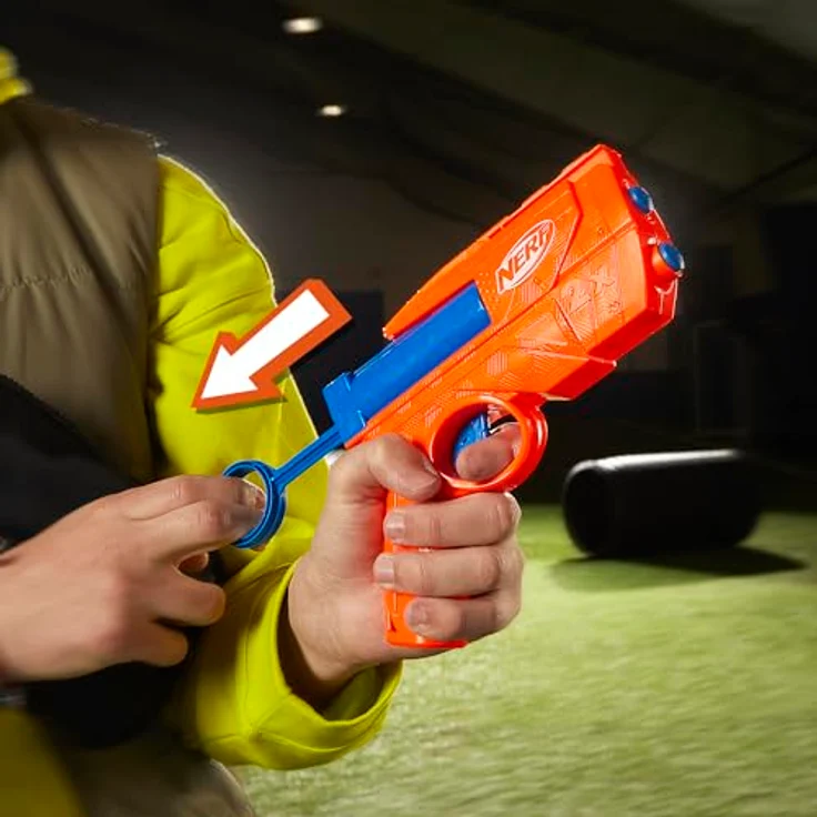NERF N-Series Ward Dart-Blaster, präzise Treffgenauigkeit und Ziehgriff, für fortgeschrittene Spieler, 2 Nerf Darts, für Jungen und Mädchen – Bild 5