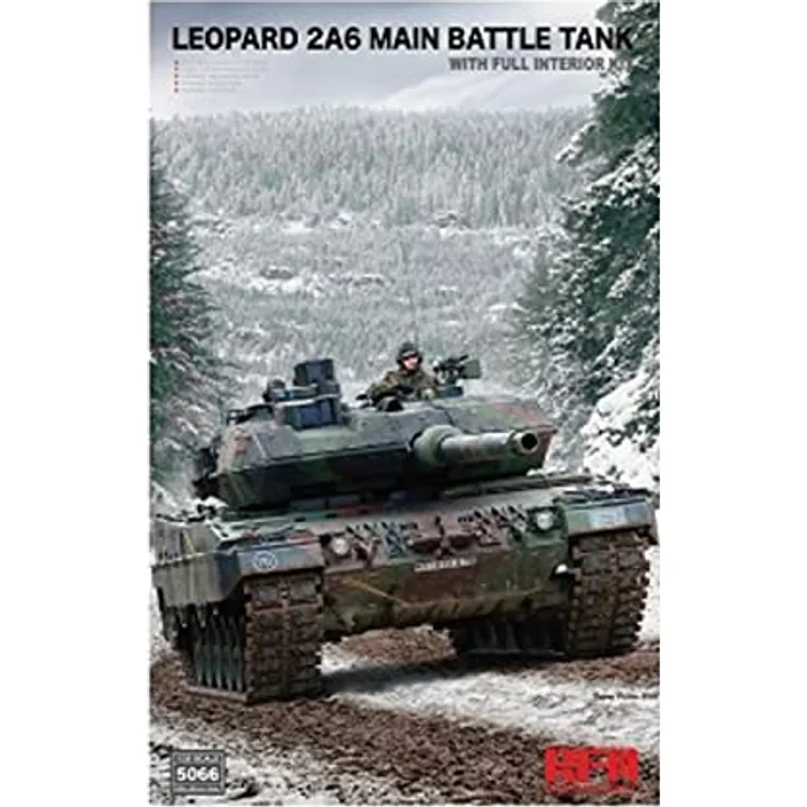 Rye Field Model Leopard 2A6, Hochdetailliertes Modell eines Hauptkampfpanzers mit Vollständigem Innenraum 
