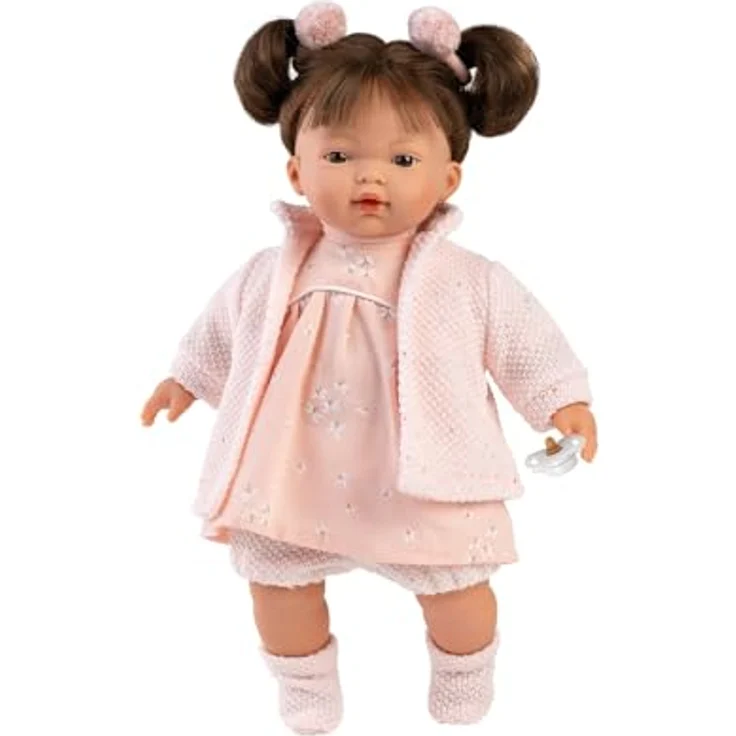 Llorens Stehpuppe Vera, brünett rosa, 33cm, Made in Europe – Bild 2