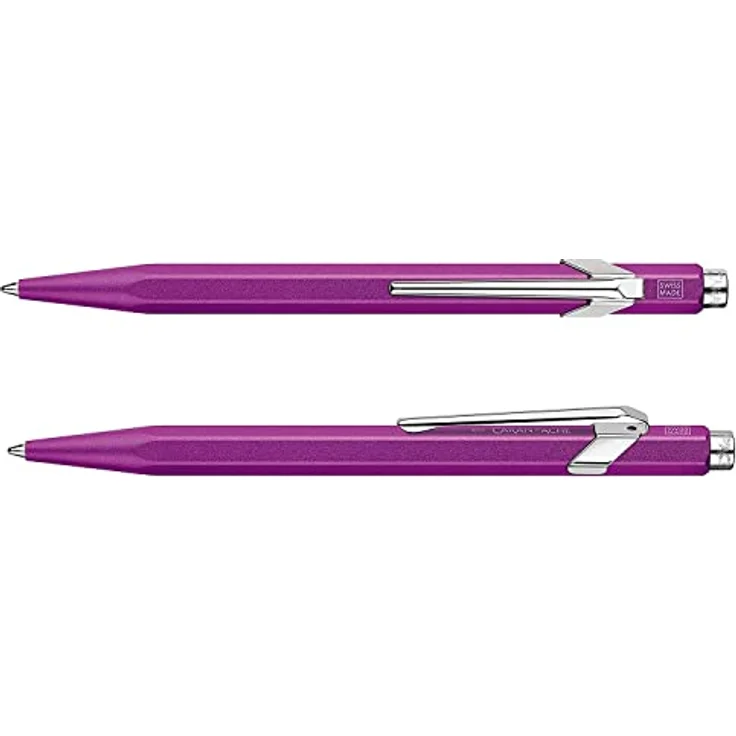 Caran d'Ache 849 Colormat-X, Kugelschreiber in Violett, Teil der Regenbogenkollektion – Bild 3