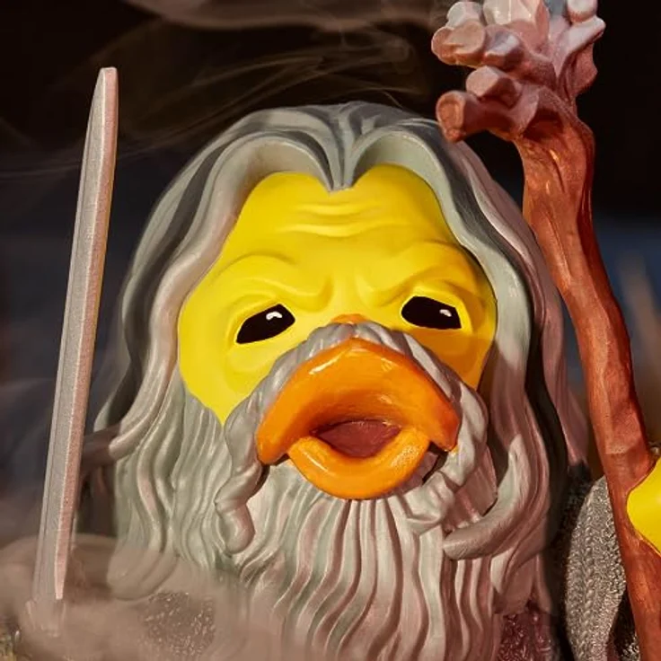 TUBBZ Tubbz-Ente Herr des Rings Gandalf (Du sollst nicht gehen) - Offiziell lizenzierte Sammelfigur, 9 cm hoch, mit magischem Stab und Schwert – Bild 4