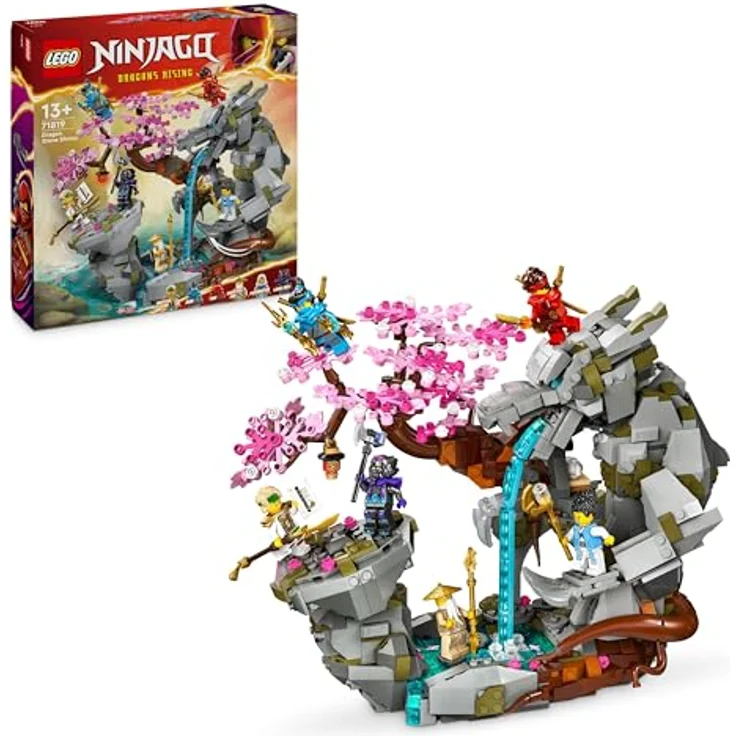 LEGO NINJAGO Drachenstein-Tempel Drachen-Spielzeug mit 6 Ninja-Figuren, großes Set zum Bauen und Spielen, Geschenk zum Geburtstag, ab 13 Jahren 71819 – Bild 1