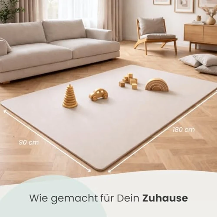 LittleTom Puzzlematte für Kinder, 18 Teile Spielmatte in modernen Pastelltönen, TÜV geprüft, 30x30 cm, beidseitig verwendbar und wasserfest, ideal für drinnen und draußen – Bild 8