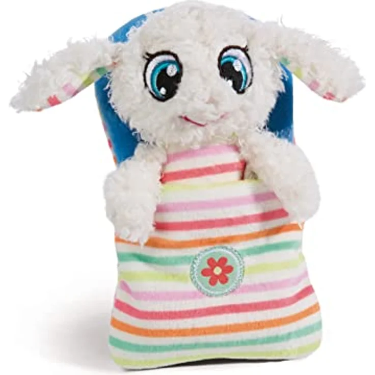 NICI 49091 Kuscheltier Schaf Jolala 14cm schlafend im Bettchen weiß - Kuscheltier für Babys und Kleinkinder zum Greifen, Knuddeln, Entdecken und Einschlafen, beige – Bild 4