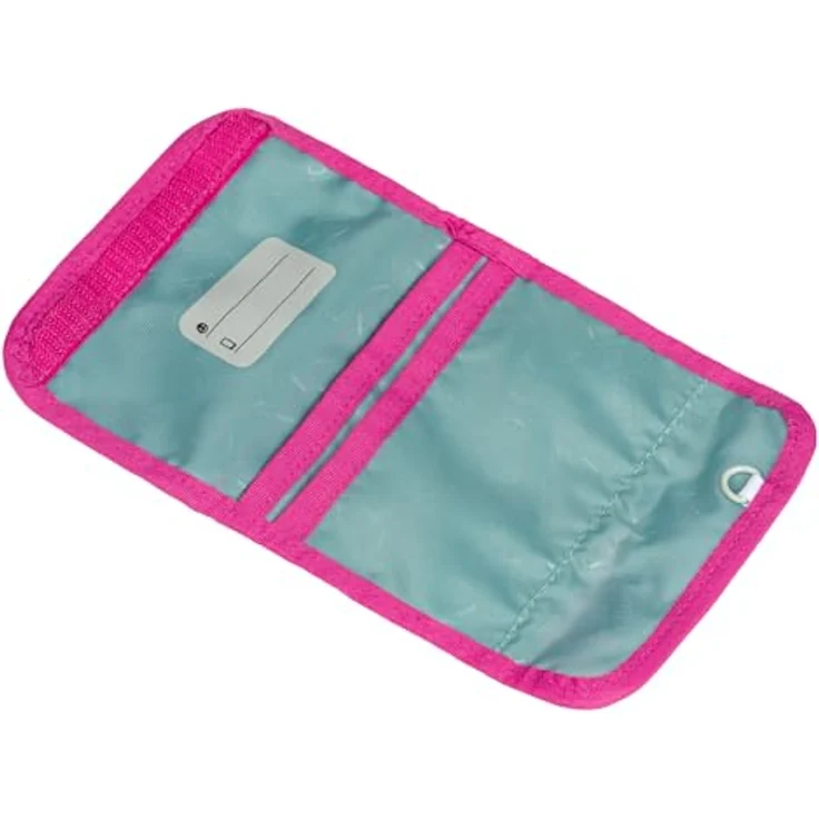 Baagl Brustbeutel Kinder, Geldbörse für Mädchen mit strapazierfähigem Polyester, 14,5 x 8,5 cm, Design mit Flamingos – Bild 4