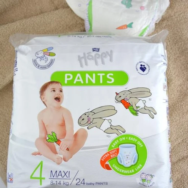 Bella Baby Happy Pants Size 4 Maxi, Einweg-Windelhöschen für Kinder, 8-14 kg, 24 Stück, atmungsaktiv, schnelle Absorption, dermatologisch getestet – Bild 4