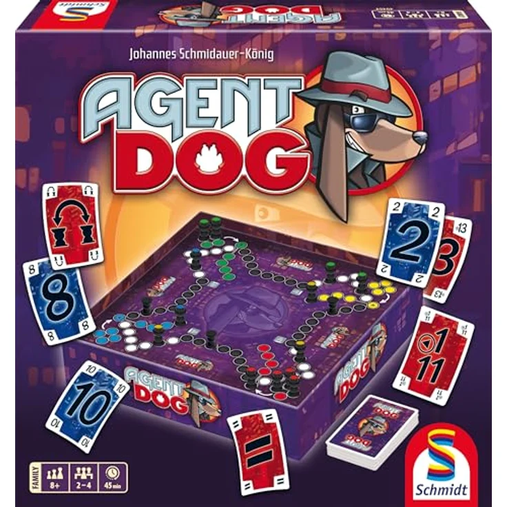 Schmidt Spiele Agent Dog, Familienspiel, Mehrfarbig mit beweglichen Spielfiguren – Bild 1