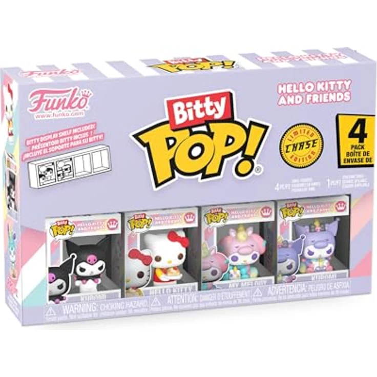 Funko Bitty Pop! Sanrio - Kuromi - 4PK mit Überraschungs-Mini-Figur - 0.9 Inch (2.2 cm) - Sammelfigur mit stapelbarem Display-Regal - Geschenkidee für Partytüten und Strümpfe – Bild 2
