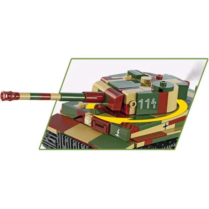 Cobi H.C. WWII P.Z.KPFW VI Tiger Ausf. E, Modellbausatz mit 422 Teile für kreative Bastler ab 8 Jahren – Bild 6