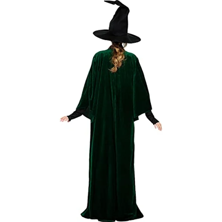 Funidelia Minerva McGonagall Kostüm Harry Potter für Damen, Dunkelgrün, Größe S-M, mit Kleid, Tunika und Hut, 100% Polyester, offiziell lizenziert – Bild 5
