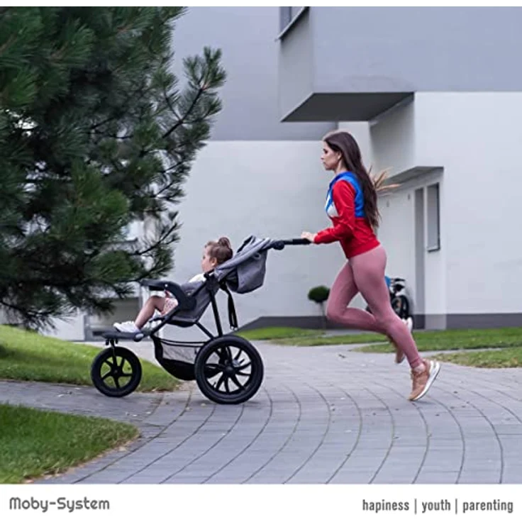 Moby-System Runner Dreirad-Kinderwagen Buggy Mountain Schwarz Fr Kinder  Bis 15 Kg, Es dreht sich gut Bequem Lsst sich leicht zusammenklappen,  Grau: Tests, Infos & Preisvergleich