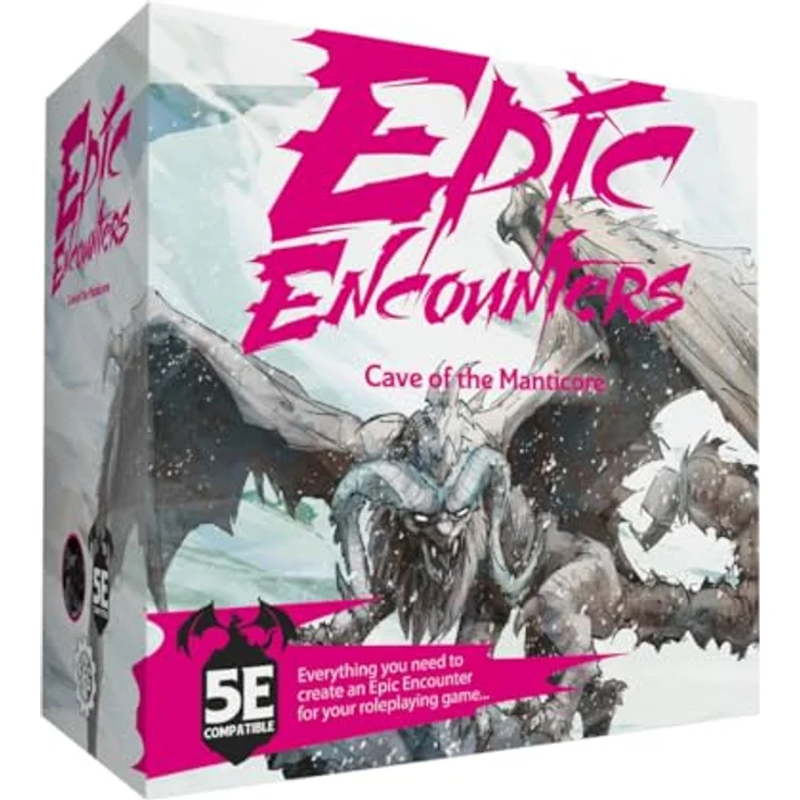 Steamforged Games Epic Encounters: Cave of the Manticore, Rollenspiel-Set für die 5. Edition mit umfassenden Anregungen und Statistiken für epische Abenteuer – Bild 1