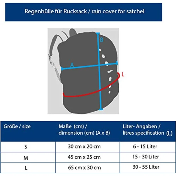 Playshoes Regenhülle, Regenschutz, Regenhaube für Schulranzen und Rucksäcke, Signalfarbe Grün M – Bild 5