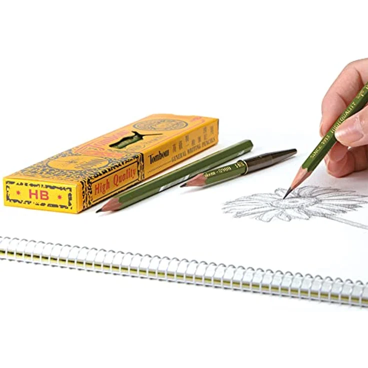 Tombow 8900 Bleistift HB grün, 12 Stück, traditioneller japanischer Bleistift für Schreiben und Zeichnen – Bild 4