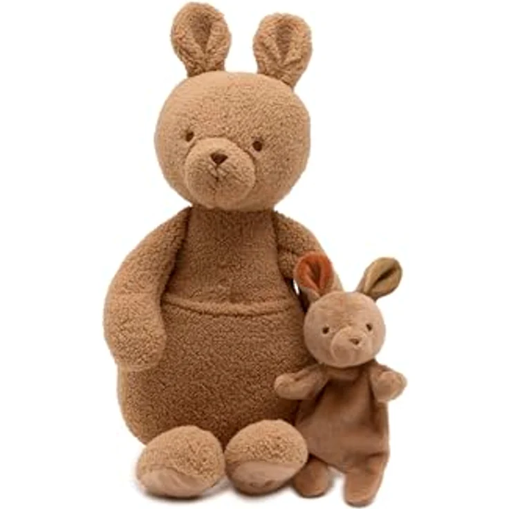 Jollein Kangaroots, Kuscheltier aus Plüsch für Kinder, geeignet von Geburt an, braun – Bild 6