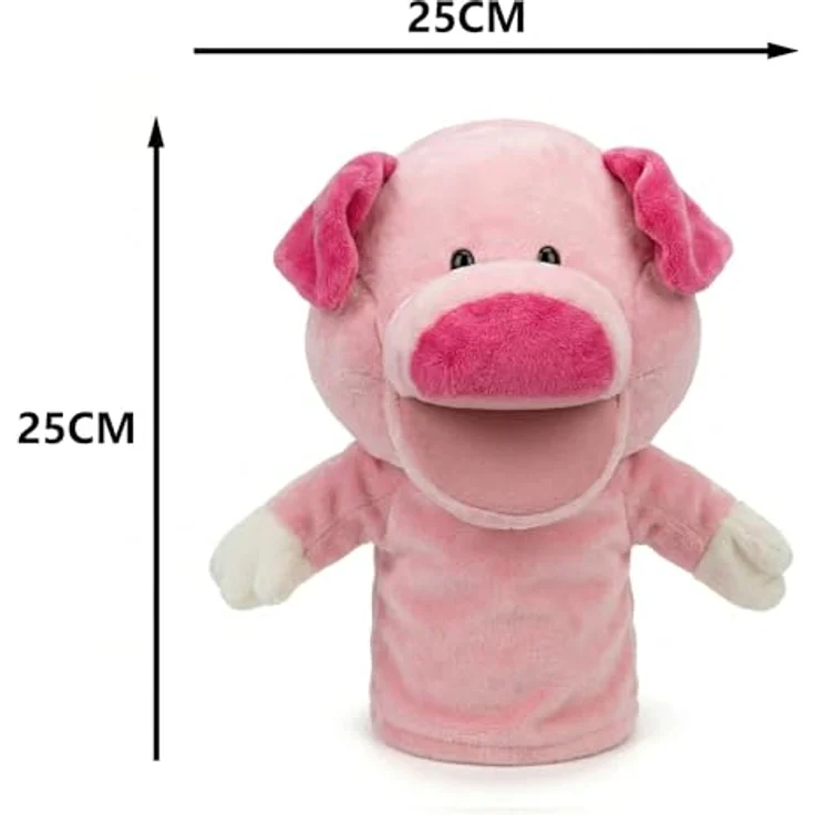 LOMTRATS Tierhandpuppen-Set für Kinder, 5er-Pack (Wolf, Tiger, Löwe, Affe) mit beweglichen offenen Münder, ideal zum Geschichtenerzählen und Unterrichten im Vorschulalter – Bild 4