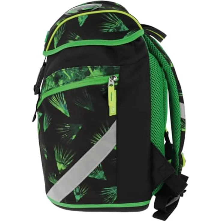 Herlitz Grundschulrucksack SoftLight Plus, Greenline Explorer, befüllt mit 18 Litern Volumen, ergonomisch, aus 68% recyceltem Material, GRS- und OEKO-TEX-zertifiziert, sicherheitsoptimiert mit Reflexmaterialien und FIDLOCK-Verschluss – Bild 3