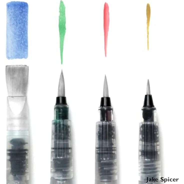 Derwent Push Button Waterbrush Assorted Set, Pinsel in verschiedenen Farben, ein Size – Bild 5