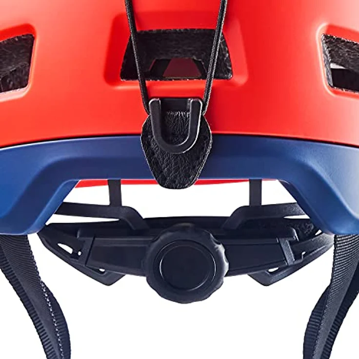 Black Crevice MTB Fahrradhelm, Navy/red, S/M (54-58cm) - Anpassbares Kinnband, herausnehmbare Polsterung & CE:EN 1078:2012+A1:2012-zertifiziert – Bild 4
