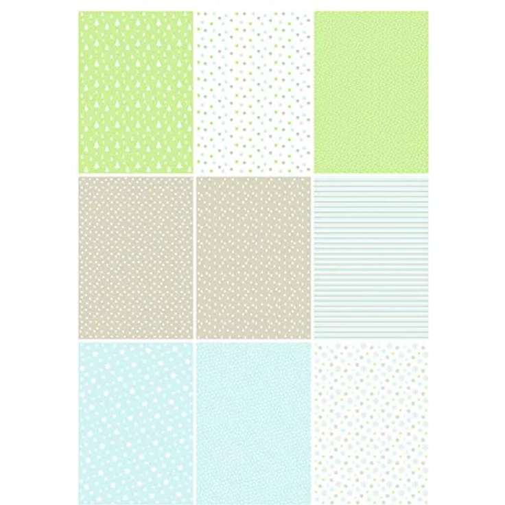 Ursus Fotokarton 11374699, Frosty Blue, DIN A4, 300 g/qm, beidseitig bedruckt, 9 Blatt in 9 Motiven, aus Frischzellulose, ideal für Papierkunstwerke – Bild 2
