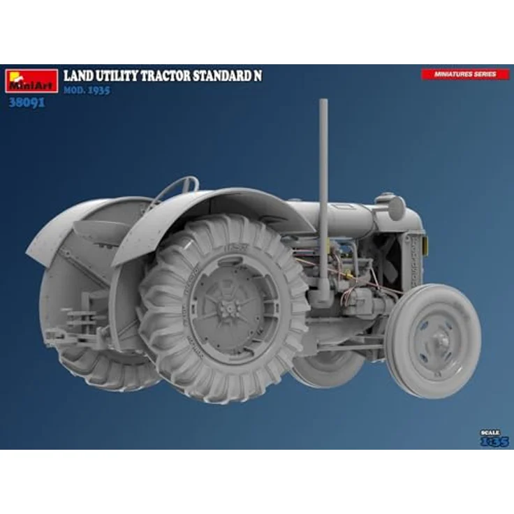 Mini art 1:35 Ackerschlepper Std. N Mod. 1935, detailgetreues Modellfahrzeug aus Kunststoff, 59 cm lang, historische Nachbildung eines Landnutzungs-Traktors – Bild 5