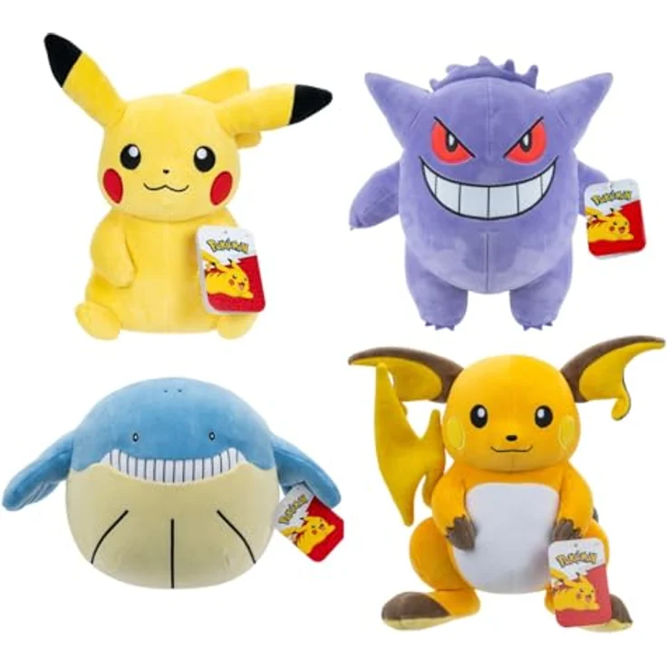 Pokémon 30cm Plüsch Welle 95257-14, Pikachu, Gengar, Wailmer, Raichu - Offizielles Stofftier aus hochwertigen Materialien für Kinder ab 2 Jahren – Bild 1