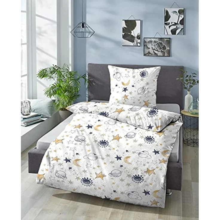 biberna 0004645 Feinbiber-Bettwäsche Weiss 1x 100x135 cm + 1x 40x60 cm – Bild 4