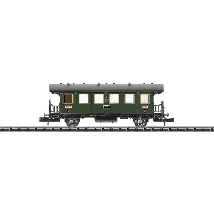 MiniTrix 18964 N Personenwagen Di der DRB Gruppenverwaltung Bayern, Modell ab 1910, 74 mm Länge mit Kurzkupplungskinematik – Bild 1