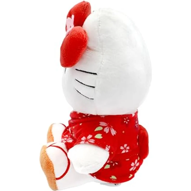 Joy Toy Hello Kitty mit Kimono, Plüschtier aus 100% recyceltem Material, 14x13x24 cm, in wiederverwendbarer Verpackung – Bild 2