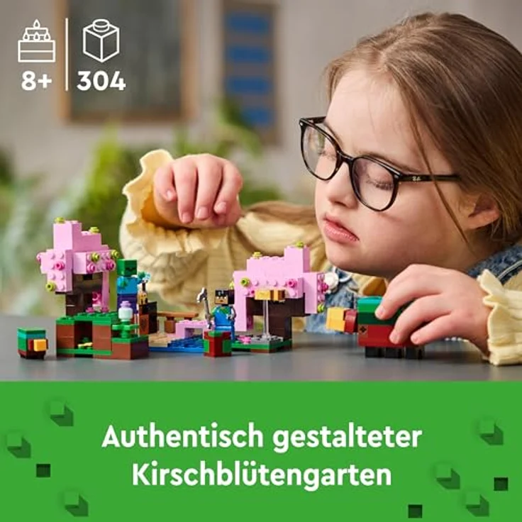 LEGO Minecraft Der Kirschblütengarten, Spielzeug-Garten mit Sunny, Schnüffler, Zombie und Bienen, Geschenk für Gamer, ab 8 Jahren 21260 – Bild 2