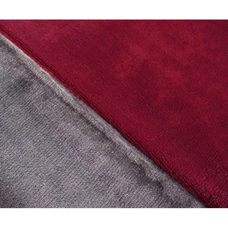 Gözze - Wendebettwäsche, Cashmere-Feeling, Bettbezug: 135 x 200 cm, Kissenbezug: 80 x 80 cm, Mikrofaser - Bordeaux/Anthrazit – Bild 3