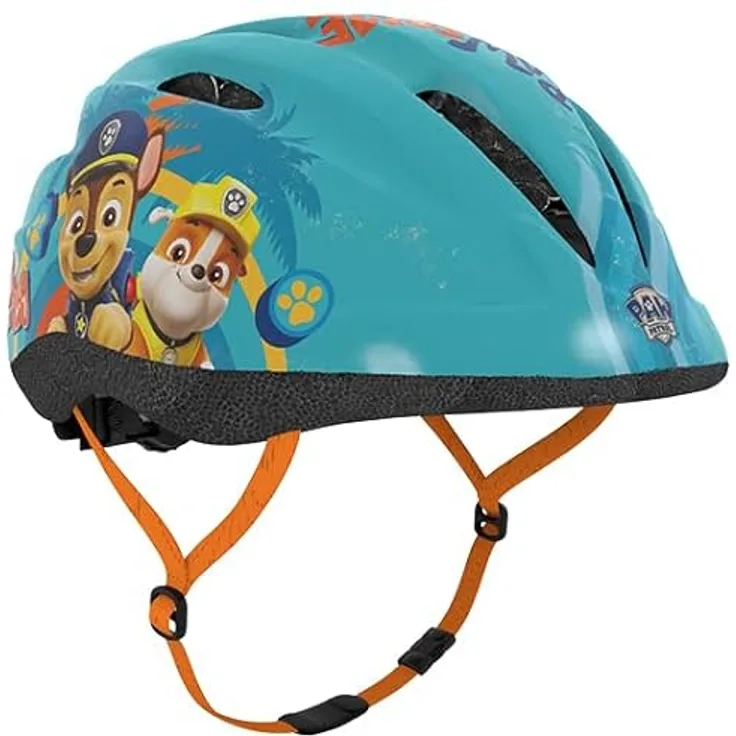 Seven Polska Kinder Fahrradhelm PAW PATROL BOYS, grünblau, 48-52cm, Chase, Rubble, Marshall, leichter Helm mit stoßabsorbierendem EPS-Schaum, für Kinder 2-5.5 Jahre