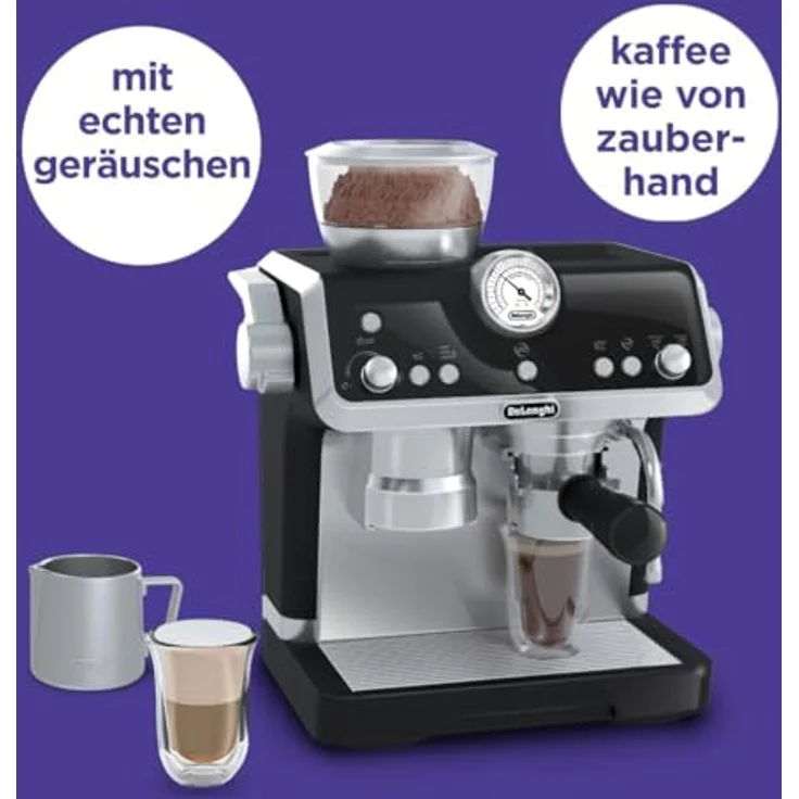 Casdon DeLonghi Barista Kaffeemaschine für Kinder, mit Soundeffekten und Zubehör, ab 3 Jahren – Bild 3