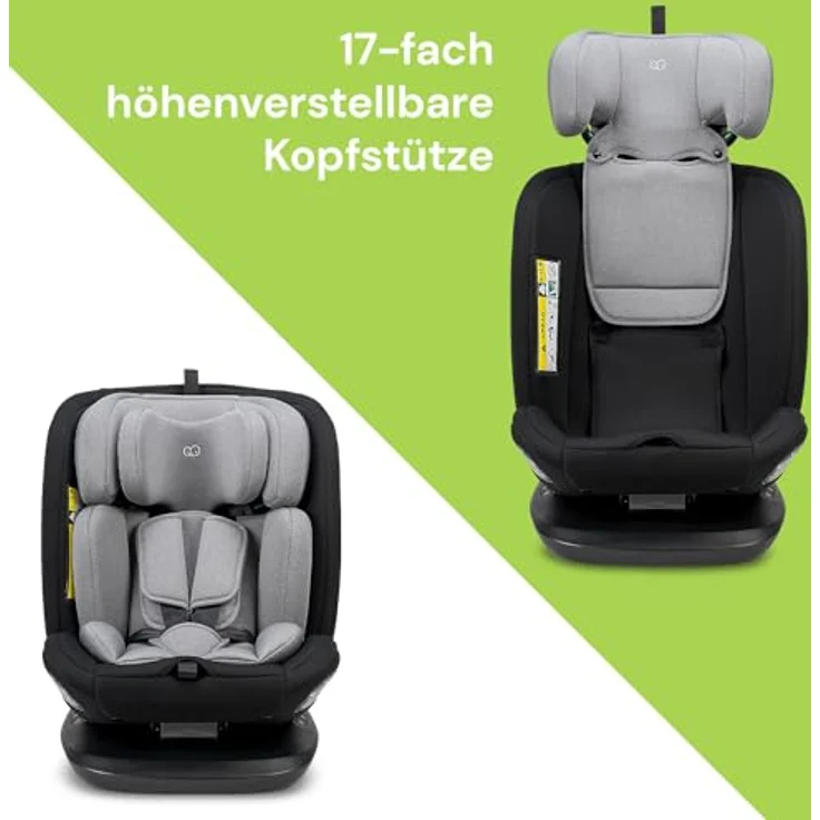 BooBoo Autokindersitz Safety Lissabon, 360° drehbarer Reboarder Kindersitz Isofix, ab Geburt, 40-150 cm, Baby Autositz – Bild 9
