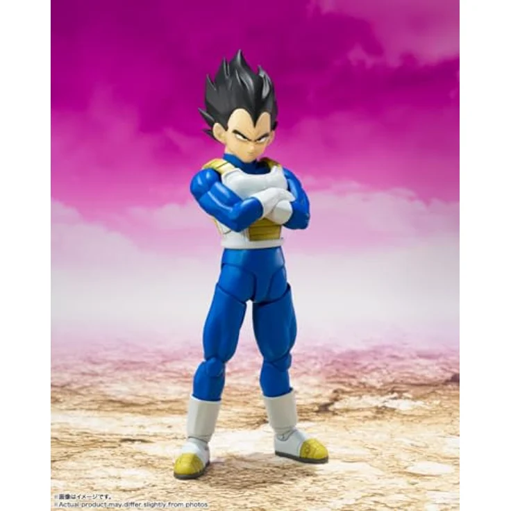 TAMASHII NATIONS Dragon Ball DAIMA Vegeta S.H.Figuarts Actionfigur, 14 cm, inklusive 4 austauschbarer Handgelenke und 3 Gesichtsteile – Bild 2