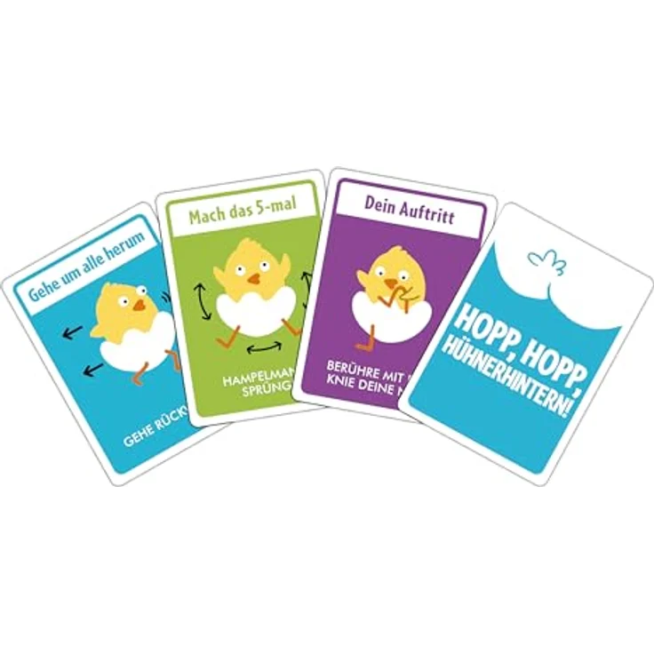 Exploding Kittens, Hopp, hopp, Hühnerhintern!, Kinderspiel, Reaktionsspiel, 2-6 Spieler, Ab 4+ Jahren, 2 Minuten, Deutsch – Bild 5