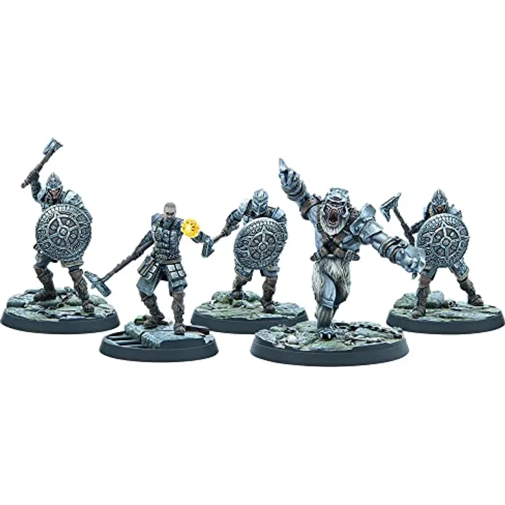 Modiphius The Elder Scrolls: Call To Arms - Dawnguard Core Set, Sammelfiguren mit Isran und gepanzerter Troll-Unterstützung, schwarz – Bild 2