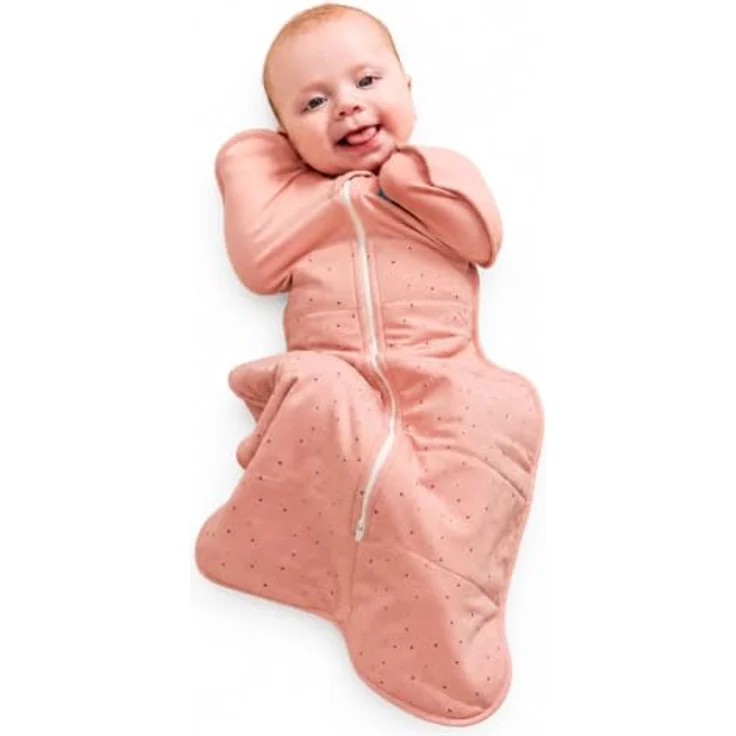 Love To Dream™ Swaddle UP™ Größe S 3,5–6 kg – Pebbles Rose | Kuschelig weich, 2,5 Tog für Winter/Herbst 16–20 °C, waschbare Baumwolle & Doppelreißverschluss – Bild 1