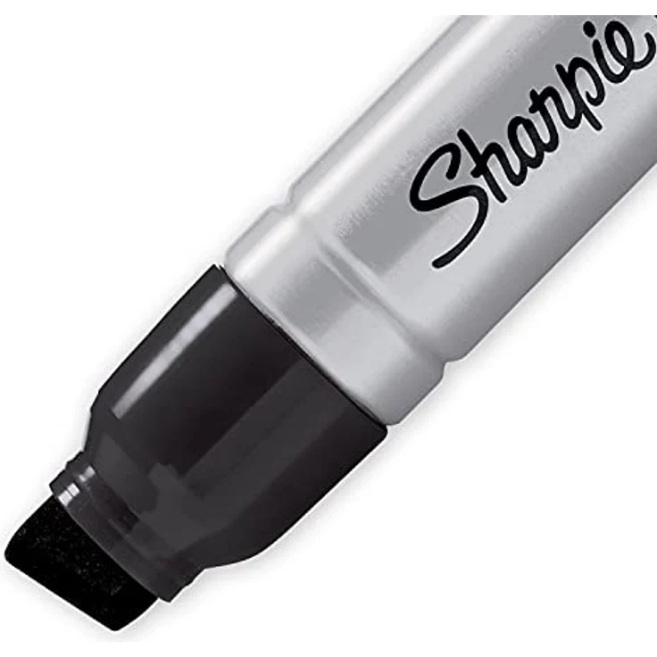 Sharpie Pro Magnum Permanentmarker, Keilspitze, schwarz, 12 Stück – Bild 4