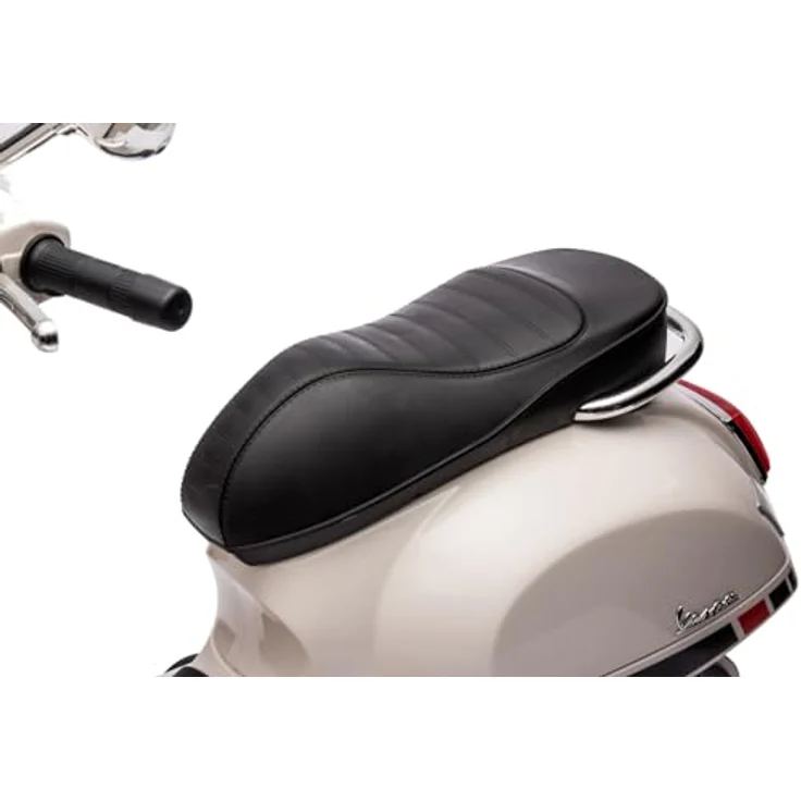 Sun Baby Vespa Maxi Elektroroller, 12V Akku Kinderfahrzeug mit Licht, Sound und MP3-Player, stabil, für Kinder 3-6 Jahre, Weiß – Bild 8