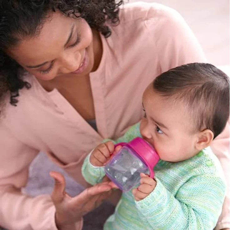 Philips Avent Ausgießbecher Easy Sip, 200ml mit weichem Auslauf, geeignet ab 6 m+, spülmaschinenfest, BPA-frei, lila/rosa, SCF551/03 – Bild 5