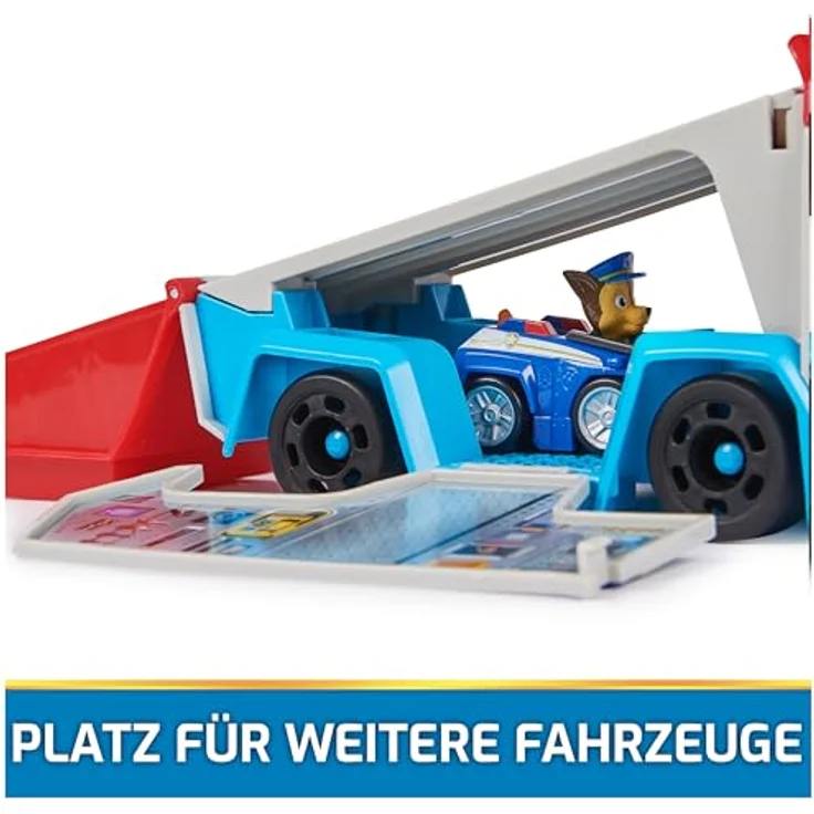 Spin Master Paw Patrol Pup Squad Patroller, Spielzeug-Transporter mit Chase-Fahrzeug und Fahrzeugabschussrampe, 25 cm lang – Bild 7