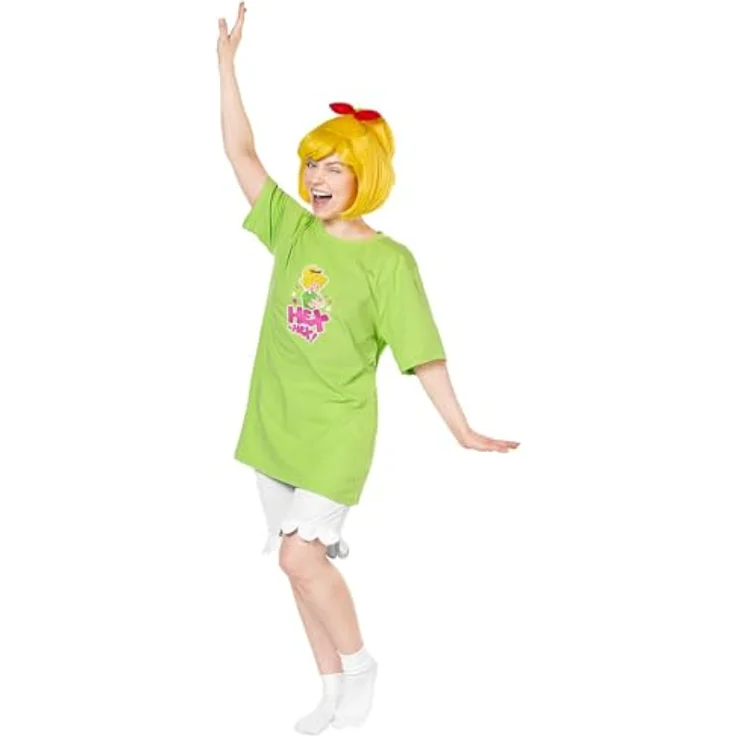 Maskworld Bibi Blocksberg Kostüm für Erwachsene, hellgrünes Shirt und weiße Rüschenhose, Größe L, ideal für Halloween und Karneval – Bild 2