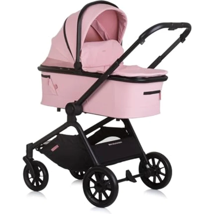 Chipolino Kombikinderwagen Magnum 3 in 1, Babywanne, Sportsitz und i-Size Babyschale, Farbe: rosa – Bild 3