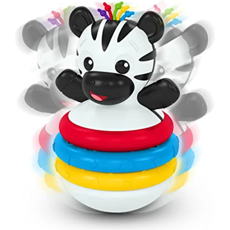 Baby Einstein Stack & Wobble Zen BPA-freies Beißring Spielzeug für das Lernen von Ursache und Wirkung, Kleinkinder ab 3 Monaten, bunt – Bild 1