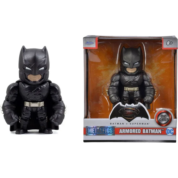 JADA Sammelfigur MetalFigs Batman Amored 4 Zoll 10 cm, Die-Cast Sammelfigur, hochgradig sammelbar