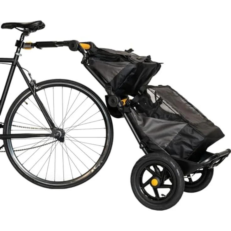 Burley Burley Travoy Markttasche, 40L Hauptfach, Schwarz/Grau, Strapazierfähig & Sicherheitsgurtband – Bild 3