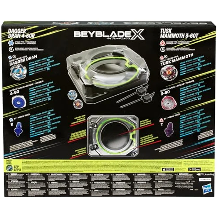 Hasbro Beyblade X Xtreme Battle Set, Beystadium-Arena 43,8 x 35,5 cm mit 2 rechtsdrehenden Kreiseln und X-Celerator Beschleunigungssystem – Bild 4